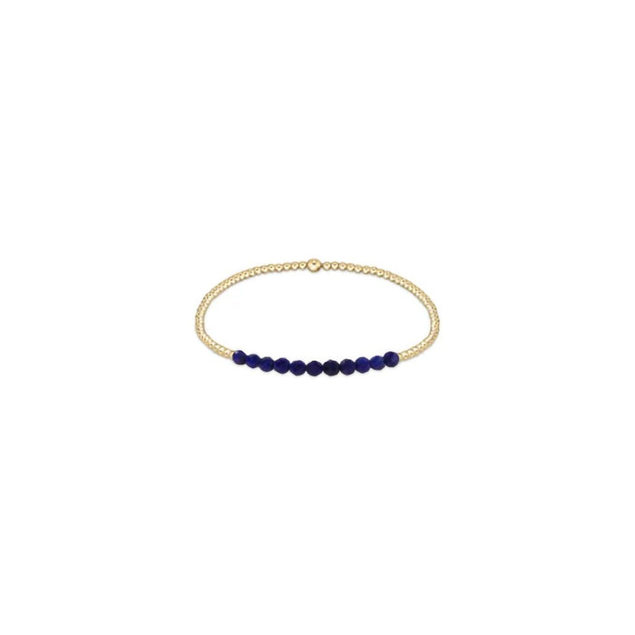 Enewton Designer : Gold Bliss 2mm Bead Bracelet - Gemstone in Lapis -