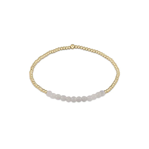 Enewton Designer : Gold Bliss 2mm Bead Bracelet - Gemstone in Moonstone -