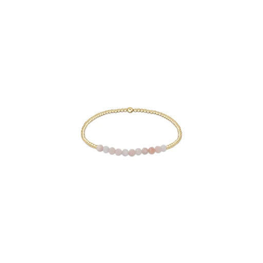 Enewton Designer : Gold Bliss 2mm Bead Bracelet - Gemstone in Pink Opal -