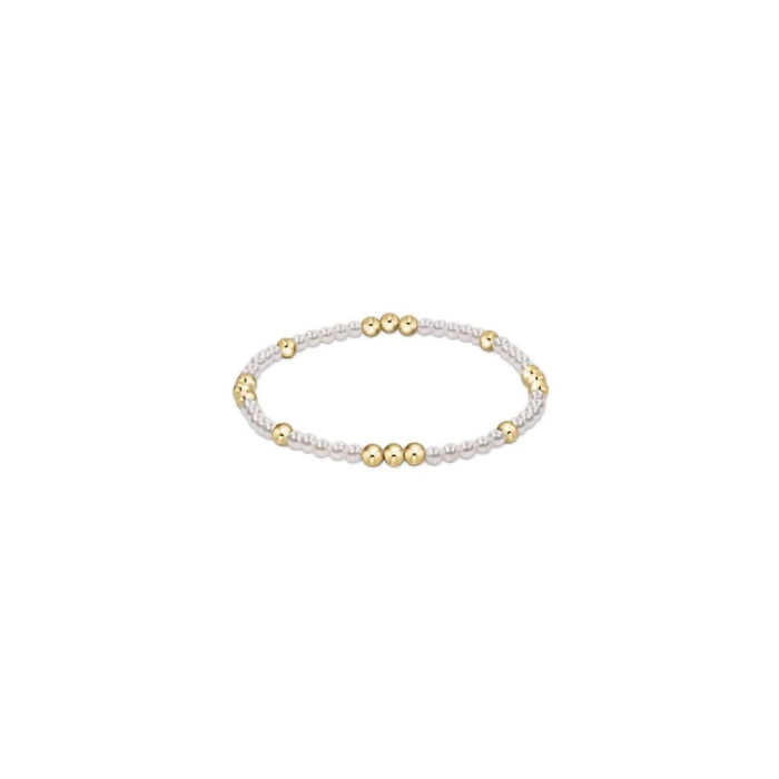 Enewton Designer : Worthy 3mm Bead Bracelet - Gemstone in Pearl -