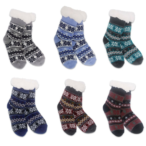 Fashion by Mirabeau - Boys Thermal Slipper Socks - Assorted - Fashion by Mirabeau - Boys Thermal Slipper Socks - Assorted