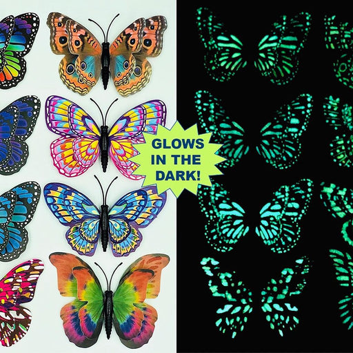 Flutter Gallery : Glow in the Dark Butterfly Magnet - Assorted 1 at random - Flutter Gallery : Glow in the Dark Butterfly Magnet - Assorted 1 at random