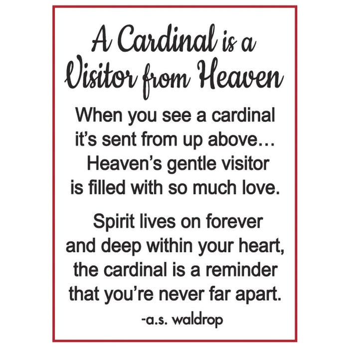 Ganz : A Cardinal is a Visitor from Heaven Charm - Ganz : A Cardinal is a Visitor from Heaven Charm
