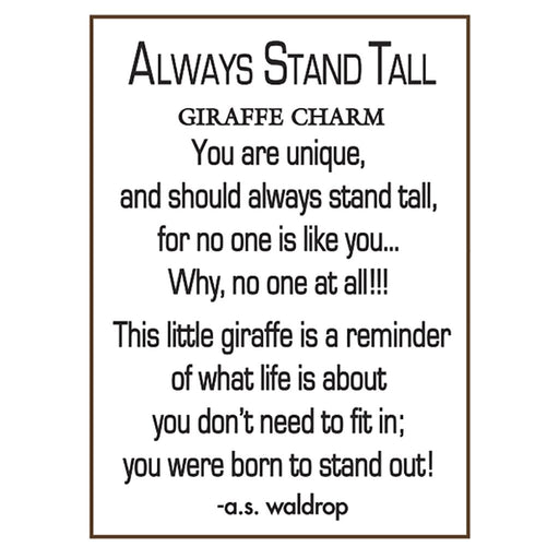 Ganz : Always Stand Tall (Giraffe) Charm -