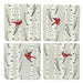 Ganz : Cardinal in Birch Tree Coaster Set Of 4 - Ganz : Cardinal in Birch Tree Coaster Set Of 4