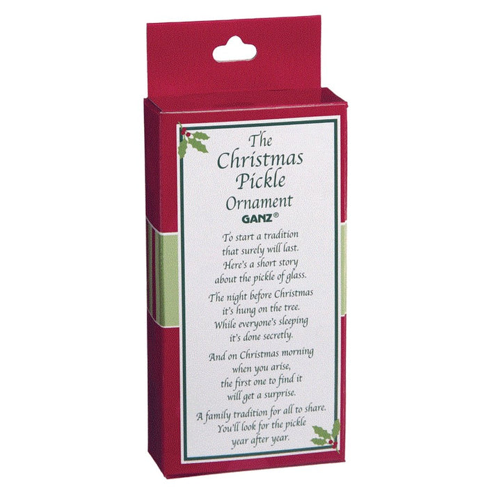 Ganz : Ornament - Christmas Pickle in Window Gift Box - Ganz : Ornament - Christmas Pickle in Window Gift Box