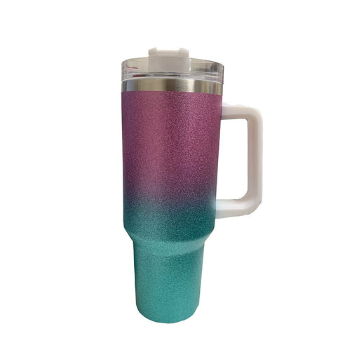 Gretchen’s Designs : Mega Cups 40oz in Sparkly Purple & Teal - Gretchen’s Designs : Mega Cups 40oz in Sparkly Purple & Teal