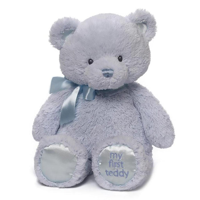 Gund My First Teddy Blue 15-inch Plush Bear