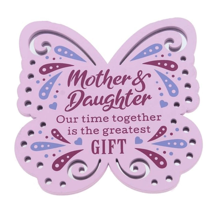 H & H Gifts : Reflective Butterfly - Mother & Daughter -