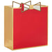 Hallmark : 10.4" Large Square Red Gift Bag With Gold Bow Handle - Hallmark : 10.4" Large Square Red Gift Bag With Gold Bow Handle - Annies Hallmark and Gretchens Hallmark, Sister Stores