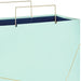 Hallmark : 10.4" Mint Green With Gold Large Square Gift Bag -