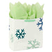 Hallmark : 10.4" Snowflakes on White Large Square Christmas Gift Bag With Tissue Paper - Hallmark : 10.4" Snowflakes on White Large Square Christmas Gift Bag With Tissue Paper