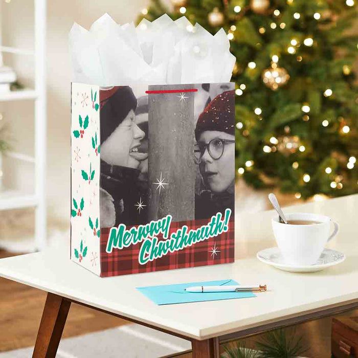 Hallmark : 13" A Christmas Story™ Ralphie and Flick Large Christmas Gift Bag - Hallmark : 13" A Christmas Story™ Ralphie and Flick Large Christmas Gift Bag