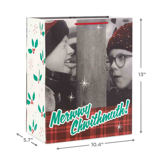 Hallmark : 13" A Christmas Story™ Ralphie and Flick Large Christmas Gift Bag - Hallmark : 13" A Christmas Story™ Ralphie and Flick Large Christmas Gift Bag