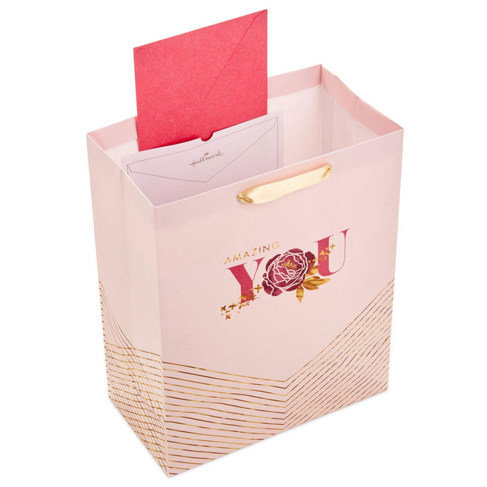 Hallmark : 13" Amazing You Pink and Gold Large Gift Bag -