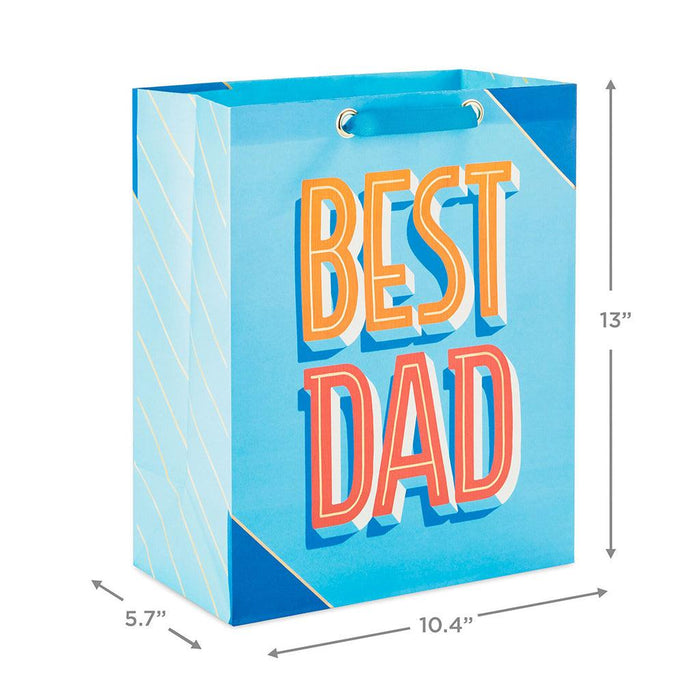 Hallmark : 13" Best Dad Large Gift Bag - Hallmark : 13" Best Dad Large Gift Bag - Annies Hallmark and Gretchens Hallmark, Sister Stores