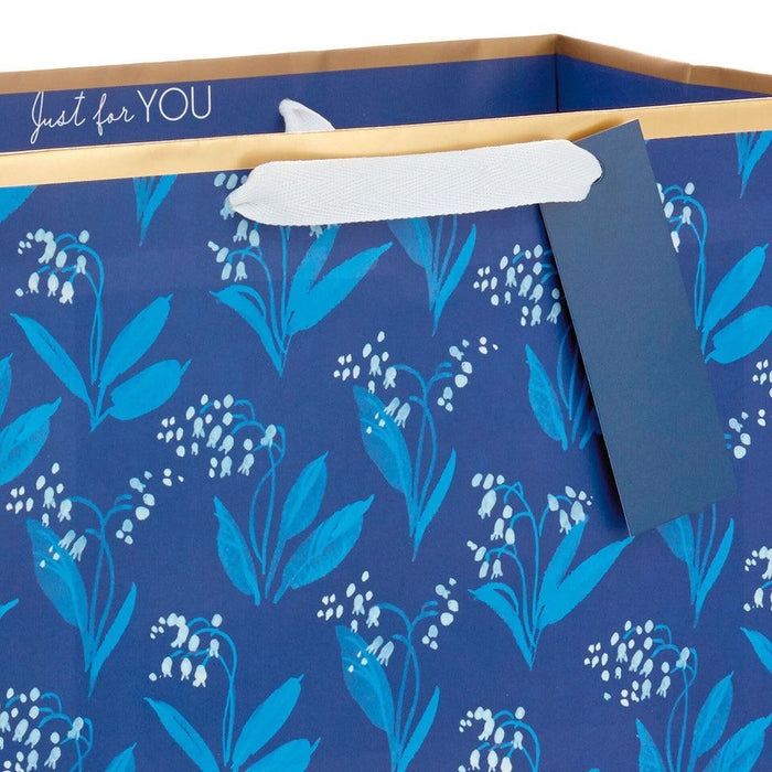 Hallmark : 13" Blue Floral Large Gift Bag -
