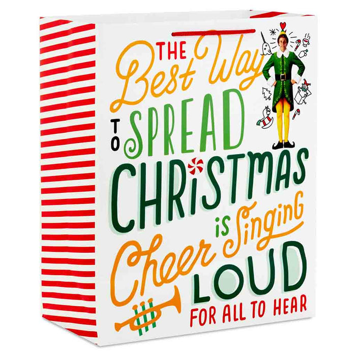 Hallmark : 13" Buddy the Elf™ Christmas Cheer Large Gift Bag - Hallmark : 13" Buddy the Elf™ Christmas Cheer Large Gift Bag