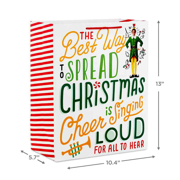 Hallmark : 13" Buddy the Elf™ Christmas Cheer Large Gift Bag - Hallmark : 13" Buddy the Elf™ Christmas Cheer Large Gift Bag