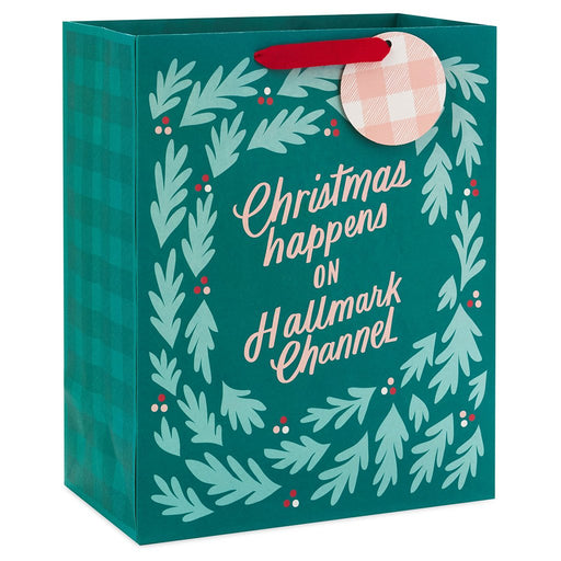 Hallmark : 13" Christmas Happens on Hallmark Channel Large Gift Bag - Hallmark : 13" Christmas Happens on Hallmark Channel Large Gift Bag