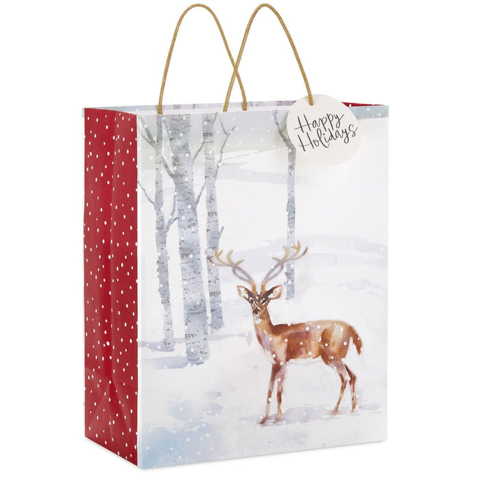 Hallmark : 13" Deer Among Birch Trees Large Holiday Gift Bag - Hallmark : 13" Deer Among Birch Trees Large Holiday Gift Bag - Annies Hallmark and Gretchens Hallmark, Sister Stores