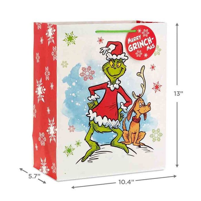 Hallmark : 13" Dr. Seuss's How the Grinch Stole Christmas!™ Merry Grinch-Mas Large Christmas Gift Bag - Hallmark : 13" Dr. Seuss's How the Grinch Stole Christmas!™ Merry Grinch-Mas Large Christmas Gift Bag