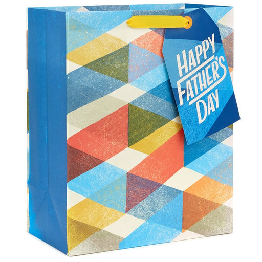 Hallmark : 13" Geometric Stripe Large Father's Day Gift Bag - Hallmark : 13" Geometric Stripe Large Father's Day Gift Bag