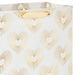 Hallmark : 13" Gold Hearts on White Large Gift Bag -