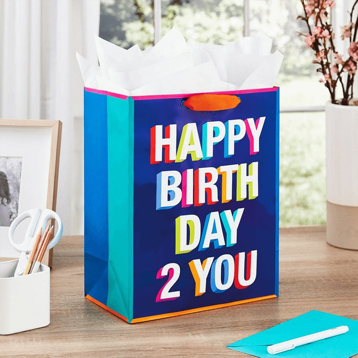 Hallmark : 13" Happy Birthday 2 You Gift Bag -