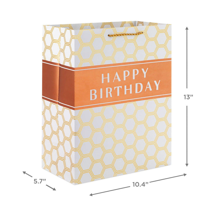 Hallmark : 13" Happy Birthday Hexagons Large Gift Bag -