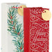 Hallmark : 13" Happy Holidays and Christmas Greenery 2-Pack Wine Gift Bags - Hallmark : 13" Happy Holidays and Christmas Greenery 2-Pack Wine Gift Bags