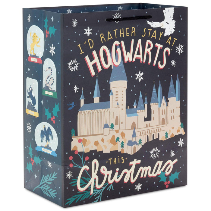 Hallmark : 13" Harry Potter™ Hogwarts™ Crest Large Christmas Gift Bag - Hallmark : 13" Harry Potter™ Hogwarts™ Crest Large Christmas Gift Bag - Annies Hallmark and Gretchens Hallmark, Sister Stores