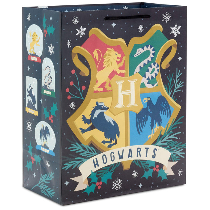 Hallmark : 13" Harry Potter™ Hogwarts™ Crest Large Christmas Gift Bag - Hallmark : 13" Harry Potter™ Hogwarts™ Crest Large Christmas Gift Bag - Annies Hallmark and Gretchens Hallmark, Sister Stores