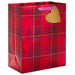 Hallmark : 13" Metallic Red Plaid Large Valentine's Day Gift Bag - Hallmark : 13" Metallic Red Plaid Large Valentine's Day Gift Bag