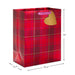 Hallmark : 13" Metallic Red Plaid Large Valentine's Day Gift Bag - Hallmark : 13" Metallic Red Plaid Large Valentine's Day Gift Bag