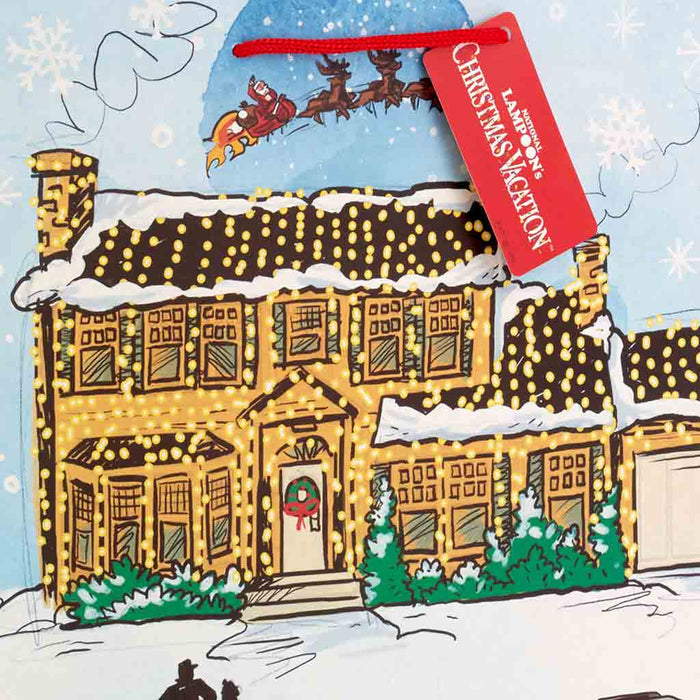 Hallmark : 13" National Lampoon's Christmas Vacation™ House With Lights Large Christmas Gift Bag - Hallmark : 13" National Lampoon's Christmas Vacation™ House With Lights Large Christmas Gift Bag