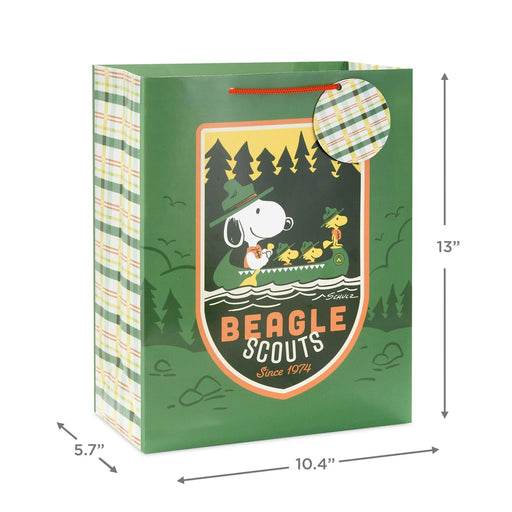Hallmark : 13" Peanuts® Beagle Scouts Badge Large Gift Bag - Hallmark : 13" Peanuts® Beagle Scouts Badge Large Gift Bag