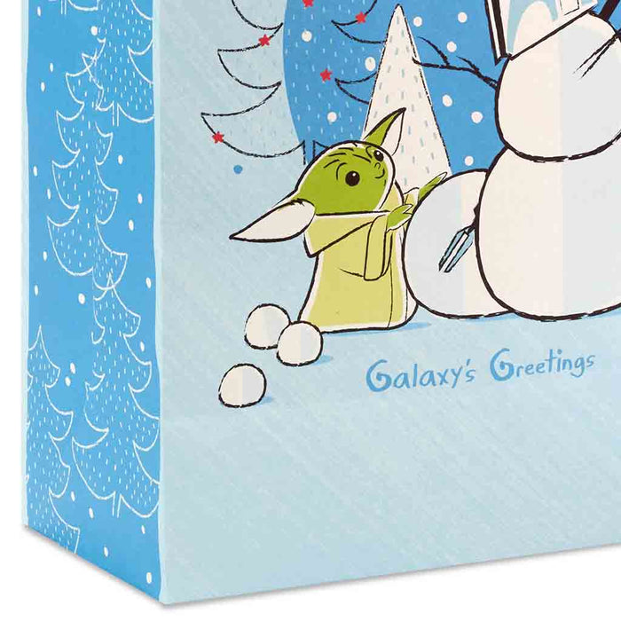 Hallmark : 13" Star Wars: The Mandalorian™ Grogu™ Snow Fun Large Christmas Gift Bag - Hallmark : 13" Star Wars: The Mandalorian™ Grogu™ Snow Fun Large Christmas Gift Bag