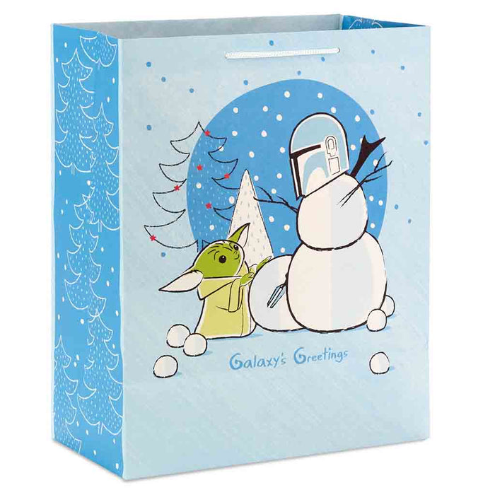 Hallmark : 13" Star Wars: The Mandalorian™ Grogu™ Snow Fun Large Christmas Gift Bag - Hallmark : 13" Star Wars: The Mandalorian™ Grogu™ Snow Fun Large Christmas Gift Bag