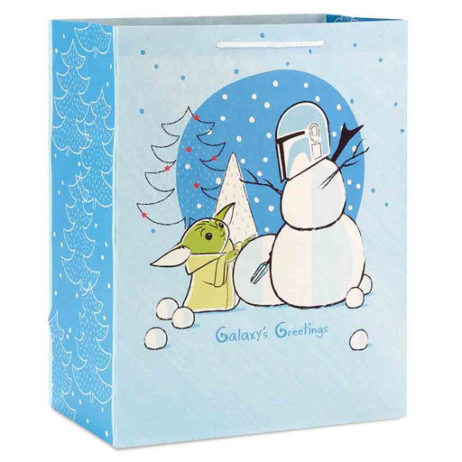 Hallmark : 13" Star Wars: The Mandalorian™ Grogu™ Snow Fun Large Christmas Gift Bag - Hallmark : 13" Star Wars: The Mandalorian™ Grogu™ Snow Fun Large Christmas Gift Bag