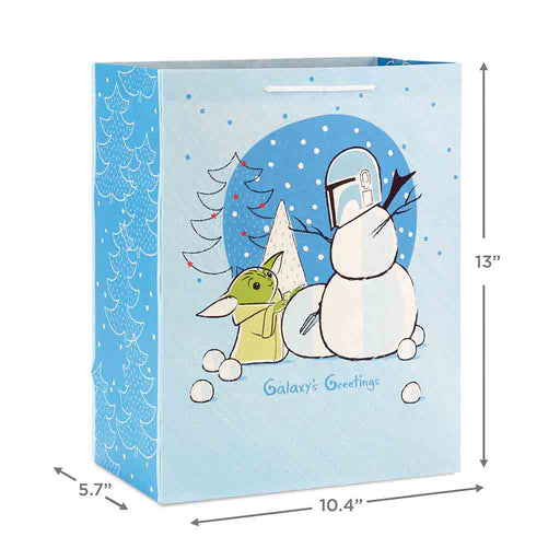 Hallmark : 13" Star Wars: The Mandalorian™ Grogu™ Snow Fun Large Christmas Gift Bag - Hallmark : 13" Star Wars: The Mandalorian™ Grogu™ Snow Fun Large Christmas Gift Bag