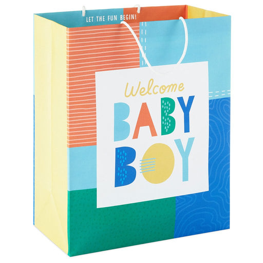 Hallmark : 13" Welcome Baby Boy Large Gift Bag - Hallmark : 13" Welcome Baby Boy Large Gift Bag