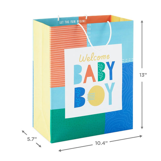 Hallmark : 13" Welcome Baby Boy Large Gift Bag - Hallmark : 13" Welcome Baby Boy Large Gift Bag