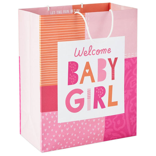 Hallmark : 13" Welcome Baby Girl Large New Baby Gift Bag - Hallmark : 13" Welcome Baby Girl Large New Baby Gift Bag