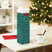 Hallmark : 13" White Dots on Green Holiday Wine Gift Bag - Hallmark : 13" White Dots on Green Holiday Wine Gift Bag