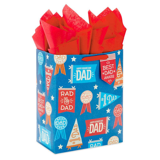 Hallmark : 13" Winning Dad Large Gift Bag With Tissue Paper - Hallmark : 13" Winning Dad Large Gift Bag With Tissue Paper - Annies Hallmark and Gretchens Hallmark, Sister Stores