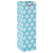 Hallmark : 13" Winter Snowflakes on Blue Wine Gift Bag - Hallmark : 13" Winter Snowflakes on Blue Wine Gift Bag