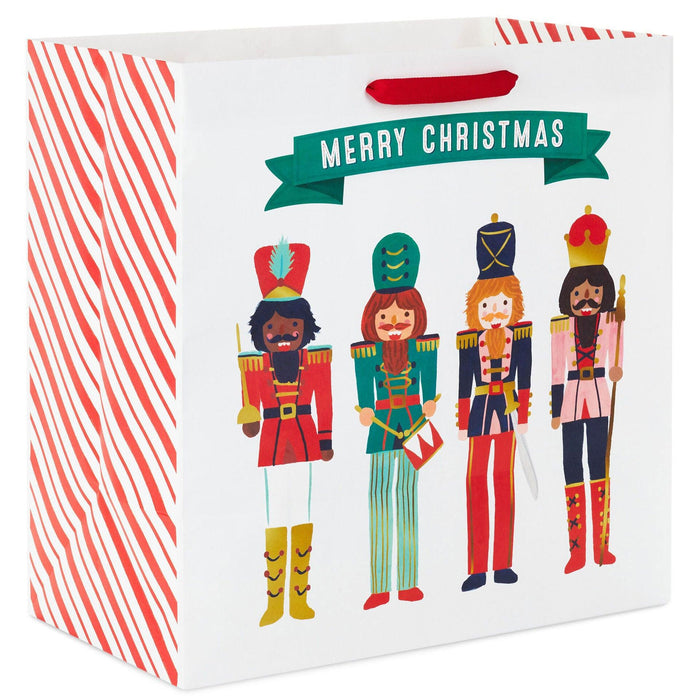 Hallmark : 15" Merry Christmas Nutcrackers Extra-Deep Gift Bag - Hallmark : 15" Merry Christmas Nutcrackers Extra-Deep Gift Bag - Annies Hallmark and Gretchens Hallmark, Sister Stores