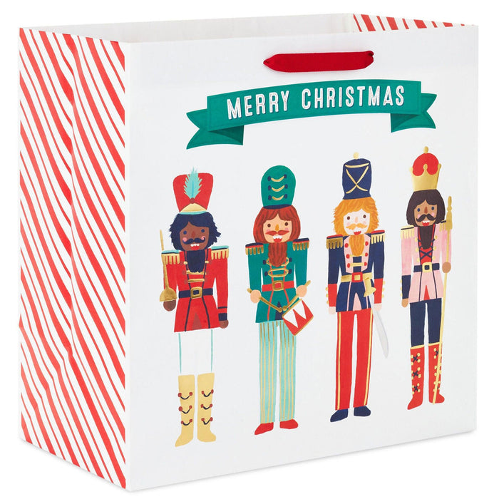 Hallmark : 15" Merry Christmas Nutcrackers Extra-Deep Gift Bag - Hallmark : 15" Merry Christmas Nutcrackers Extra-Deep Gift Bag - Annies Hallmark and Gretchens Hallmark, Sister Stores