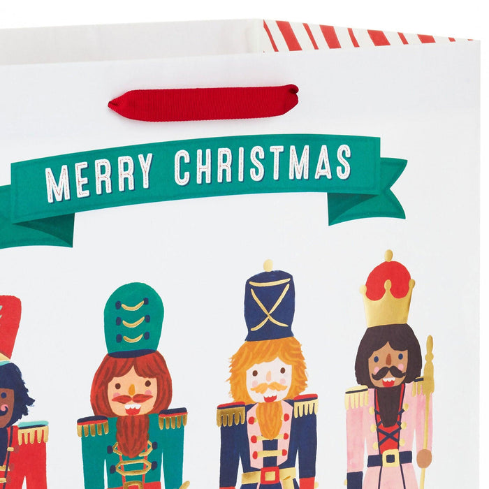 Hallmark : 15" Merry Christmas Nutcrackers Extra-Deep Gift Bag - Hallmark : 15" Merry Christmas Nutcrackers Extra-Deep Gift Bag - Annies Hallmark and Gretchens Hallmark, Sister Stores